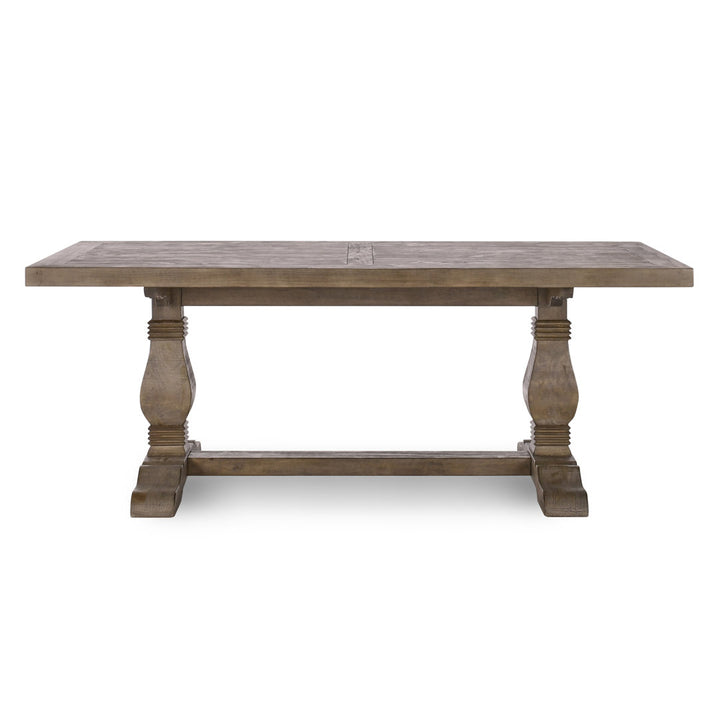 Kinston 78" Solid Wood Trestle Dining Table Birch Lane™ Color: Distressed Brown