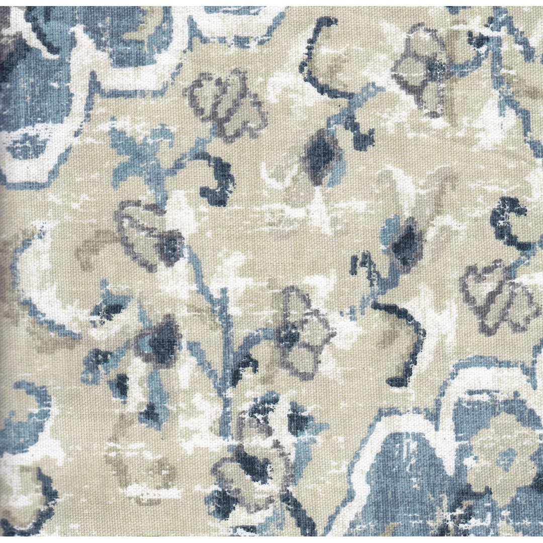 Adona Accent Chair Mistana™ Fabric: Blue/Cream 100% Cotton
