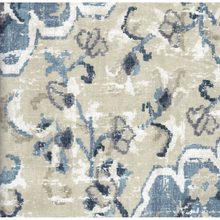 Adona Accent Chair Mistana™ Fabric: Blue/Cream 100% Cotton