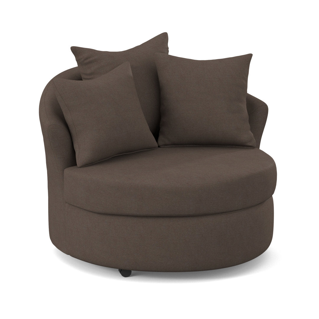 Alsup Barrel Chair Andover Mills™ Fabric: Morris Brownie