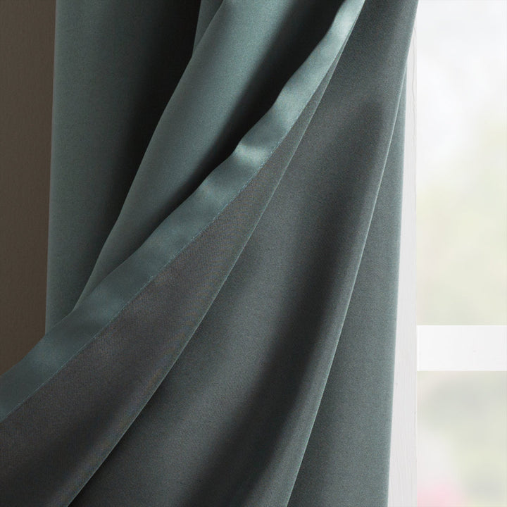 Wayfair Basics Room Darkening Grommet Curtain Panel Wayfair Basics® Curtain Color: Everglade Size per Panel: 54" W x 84" L