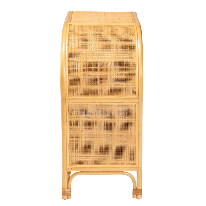 Ovalet Modern Bohemian Rattan 2-Door Sideboard Bay Isle Home™