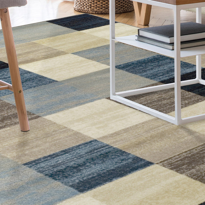 Churchton Majolica Blue Area Rug Ebern Designs Rug Size: Rectangle 9' x 12'