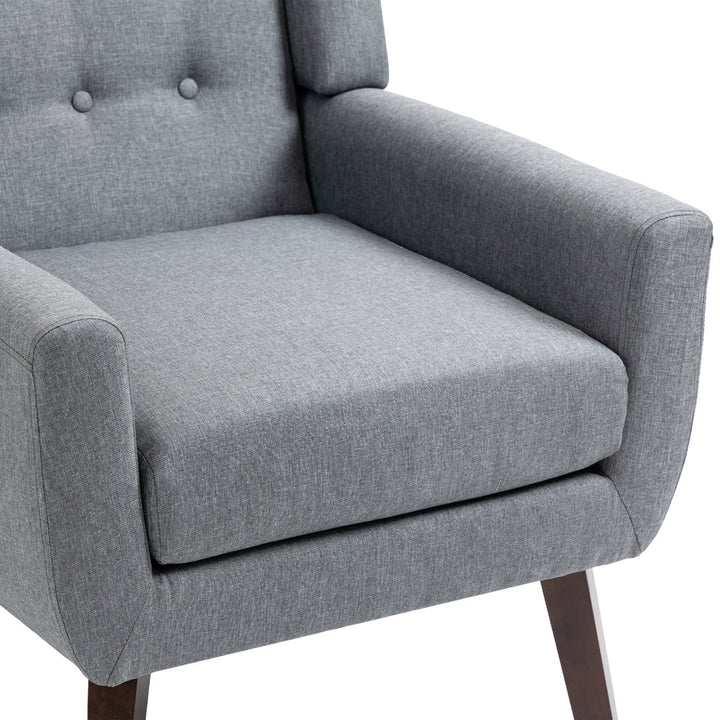 Jaqueze 28.6'' Wide Armchair George Oliver Fabric: Gray Linen Blend
