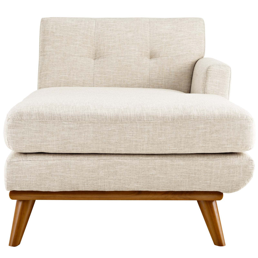 Modway Engage Chaise Modway Upholstery Color: Beige Polyester Blend Orientation: Right Hand Facing