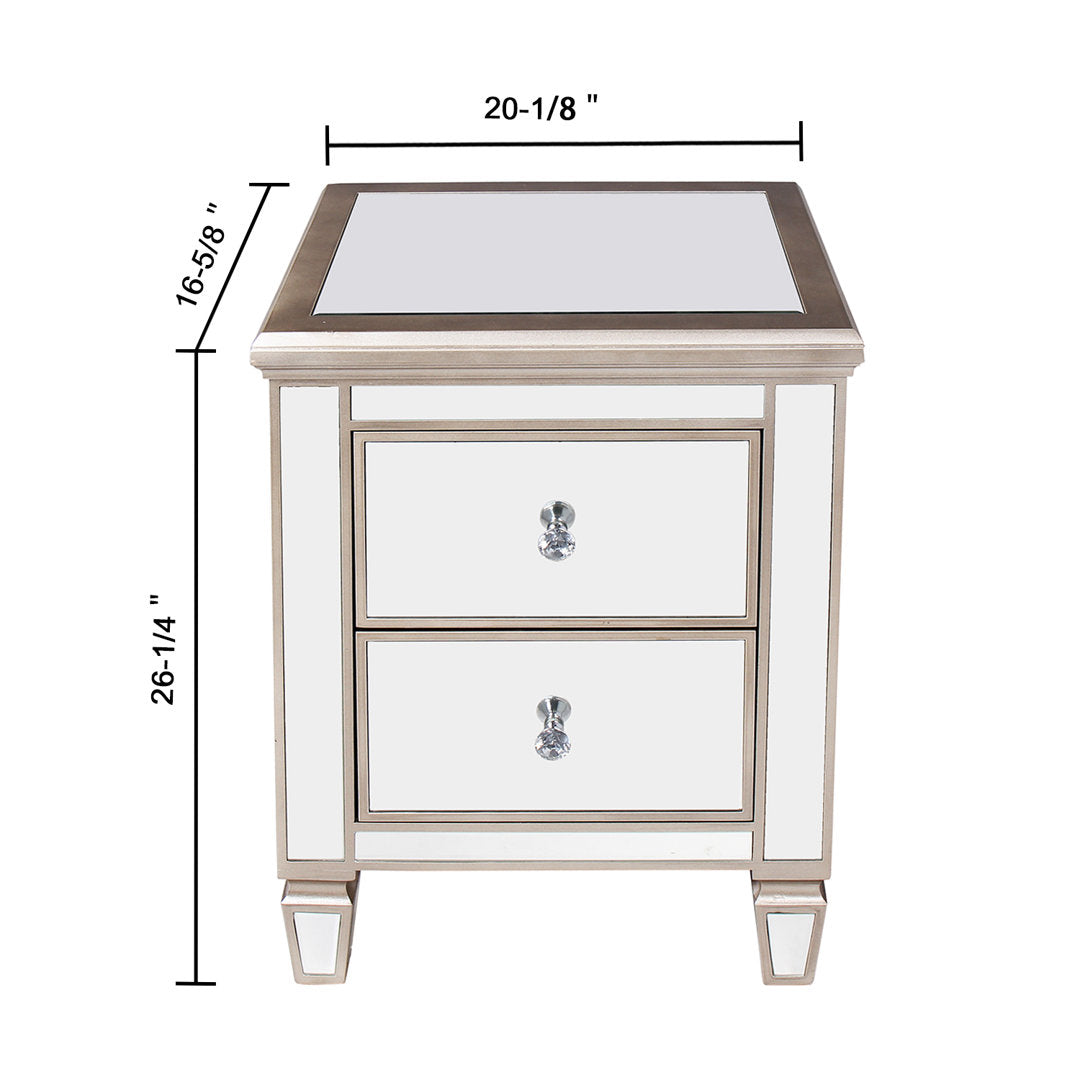 Laurine 2 Drawer Nightstand Everly Quinn
