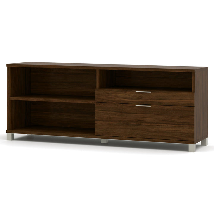 Idael 2 - 72W Credenza with 2 Drawers Ivy Bronx Finish: Oak Barrel