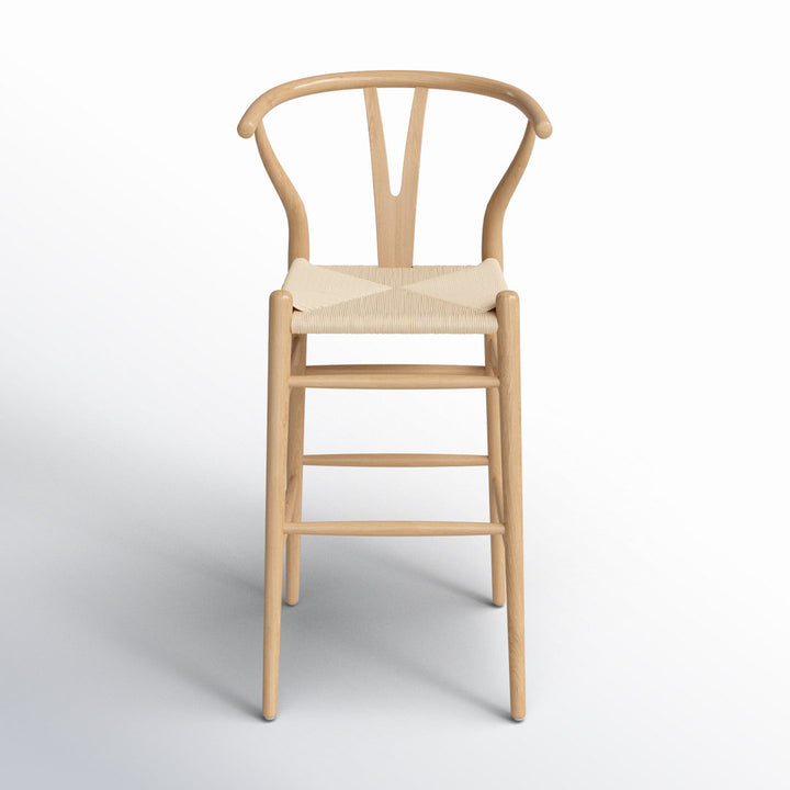 Fairbanks Solid Wood Stool Joss & Main Frame Color: Natural, Seat Color: Natural Seat Height: Counter Stool (26" Seat Height)