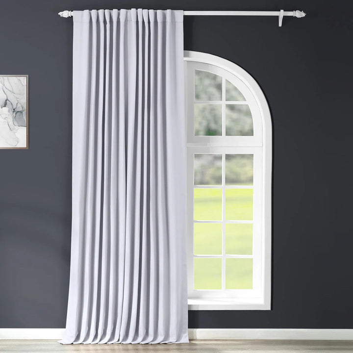 Aldreda Extra Wide Solid Rod Pocket Room Darkening Curtains - Single Panel Drapes Alcott Hill® Curtain Color: Fog Gray Size per Panel: 100" W x 84" L