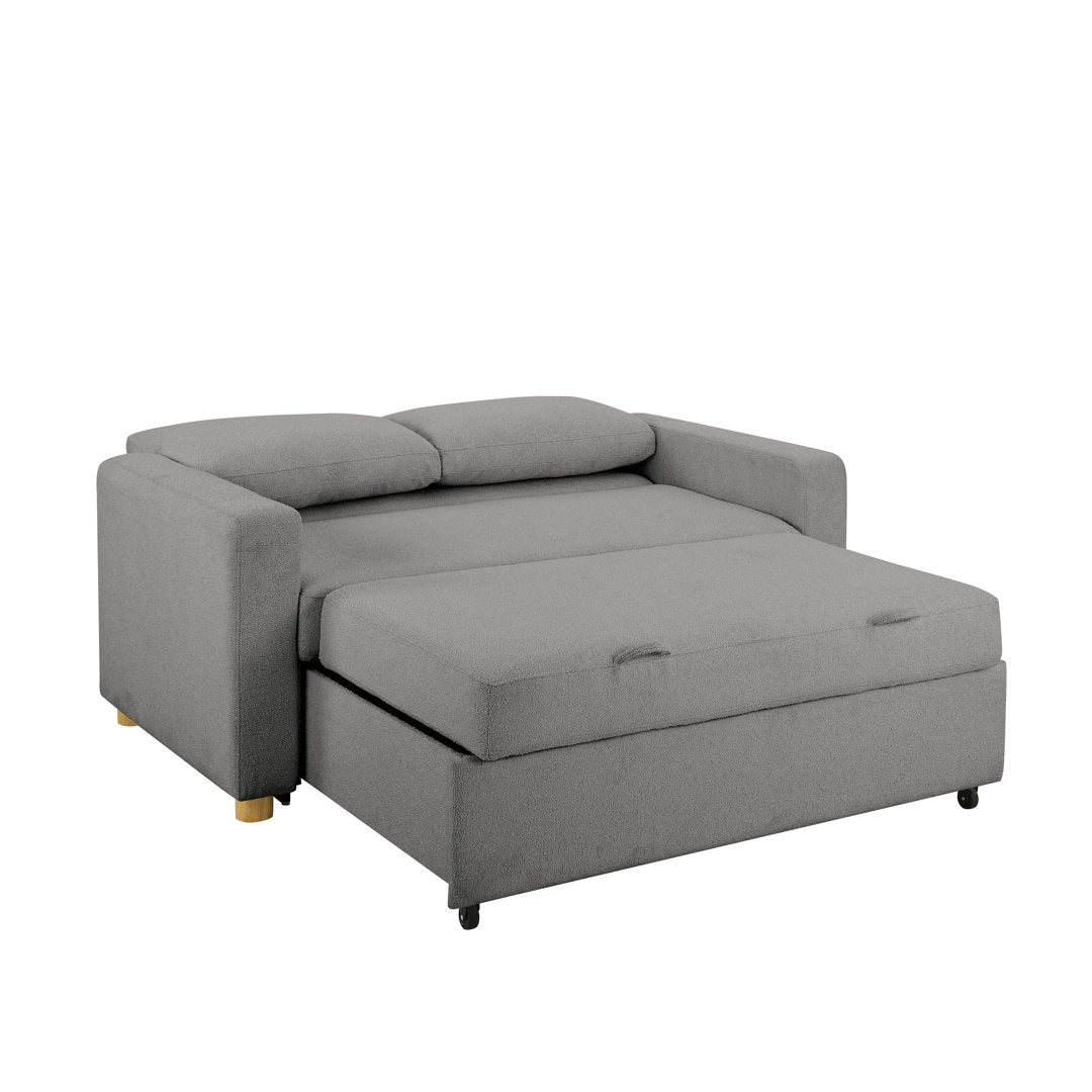 Serta Trinity Full Size Convertible Sleeper Sofa Serta Fabric: Gray Woven