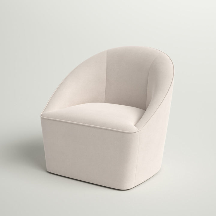 Gregory 31.9" W Polyester Swivel Barrel Chair Sand & Stable™ Fabric: Cream 100% Polyester