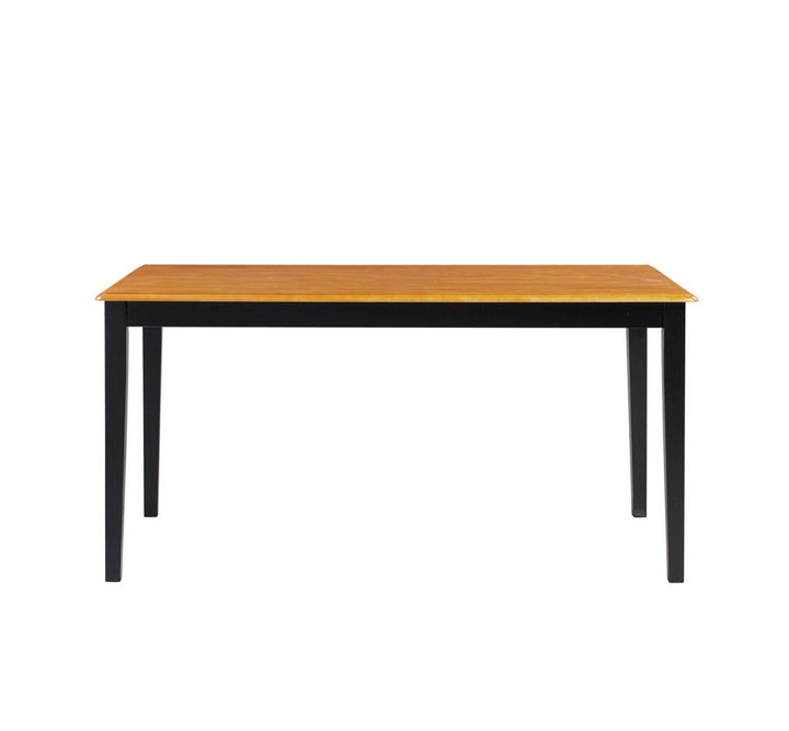 Weldy Hardwood Solid Wood Dining Table Red Barrel Studio® Finish: Black and Oak