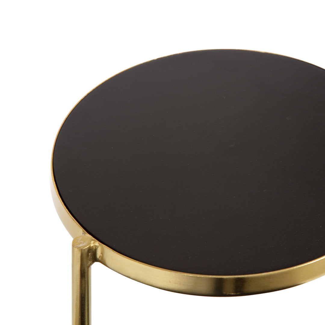 Logan Square Round Multi-Tiered Solid Wood Plant Stand Mercury Row® Color: Black/Gold