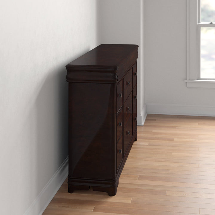 Altigarron 9 Drawer 65" W Solid Wood Dresser Lark Manor™