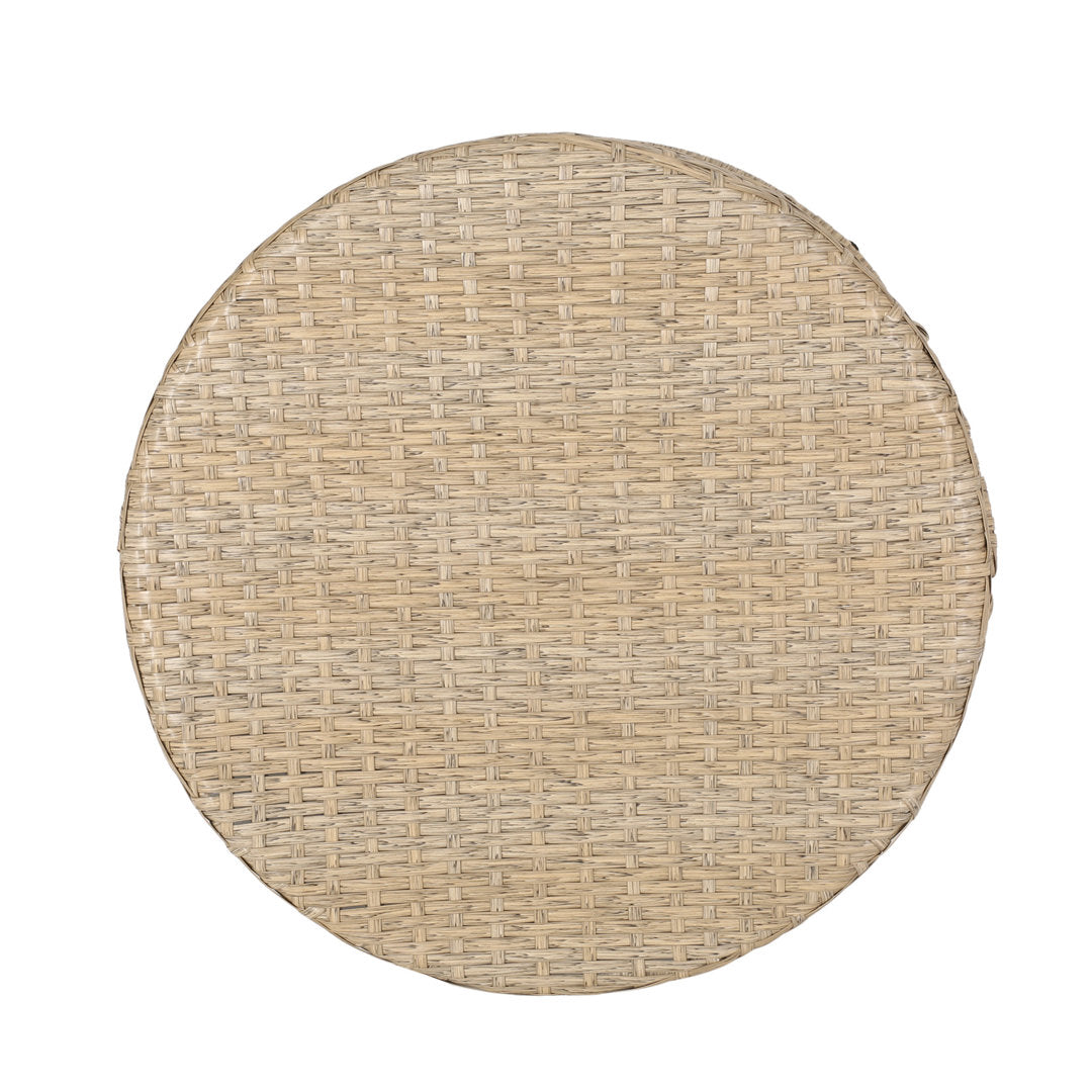Abagaile Outdoor Wicker Side Table Bay Isle Home™ Color: Light Brown