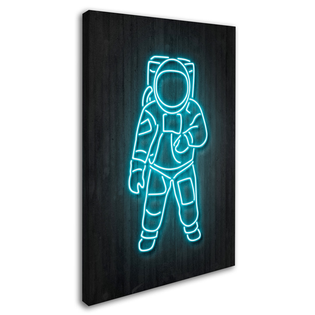 Astronaut' Graphic Art Print on Wrapped Canvas Trademark Fine Art Size: 24" H x 16" W