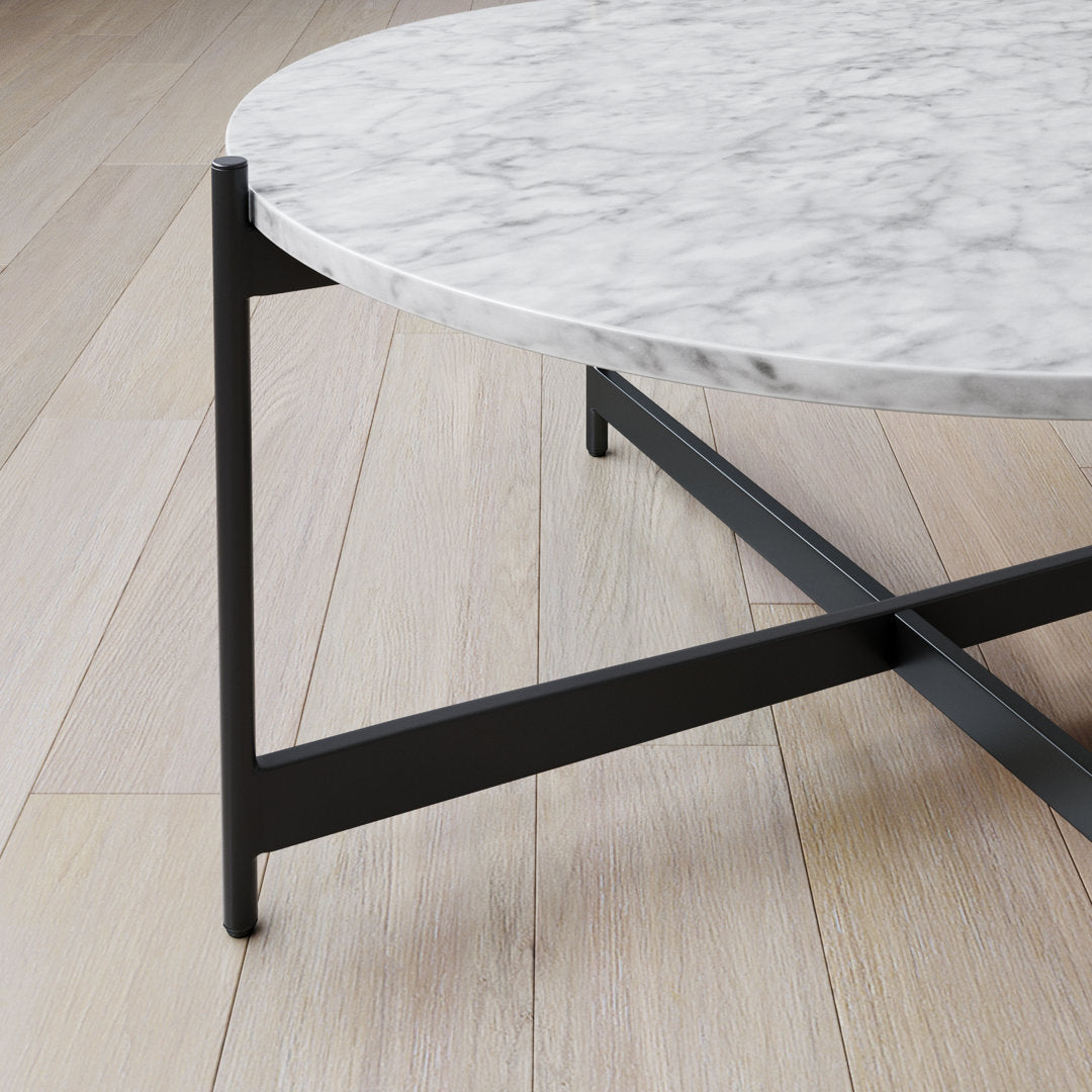 Belynda Cross Legs Coffee Table Wrought Studio™ Color: Black