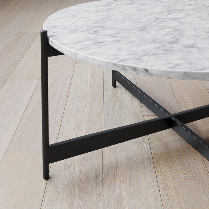 Belynda Cross Legs Coffee Table Wrought Studio™ Color: Black