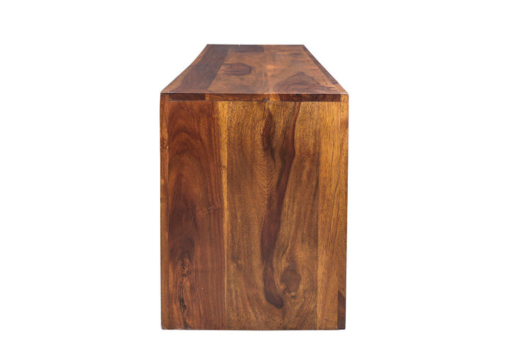 Luro Sheesham Wood Bench Union Rustic Size: 18" H x 60" W x 14" D