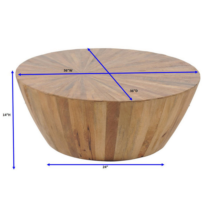 Canton Mahan Hollow Wood Block Coffee Table The Twillery Co.®