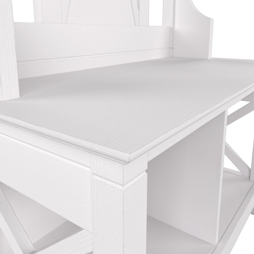 Huckins Hall Tree 32'' Wide with Bench and Shoe Storage Laurel Foundry Modern Farmhouse® Color: Pure White