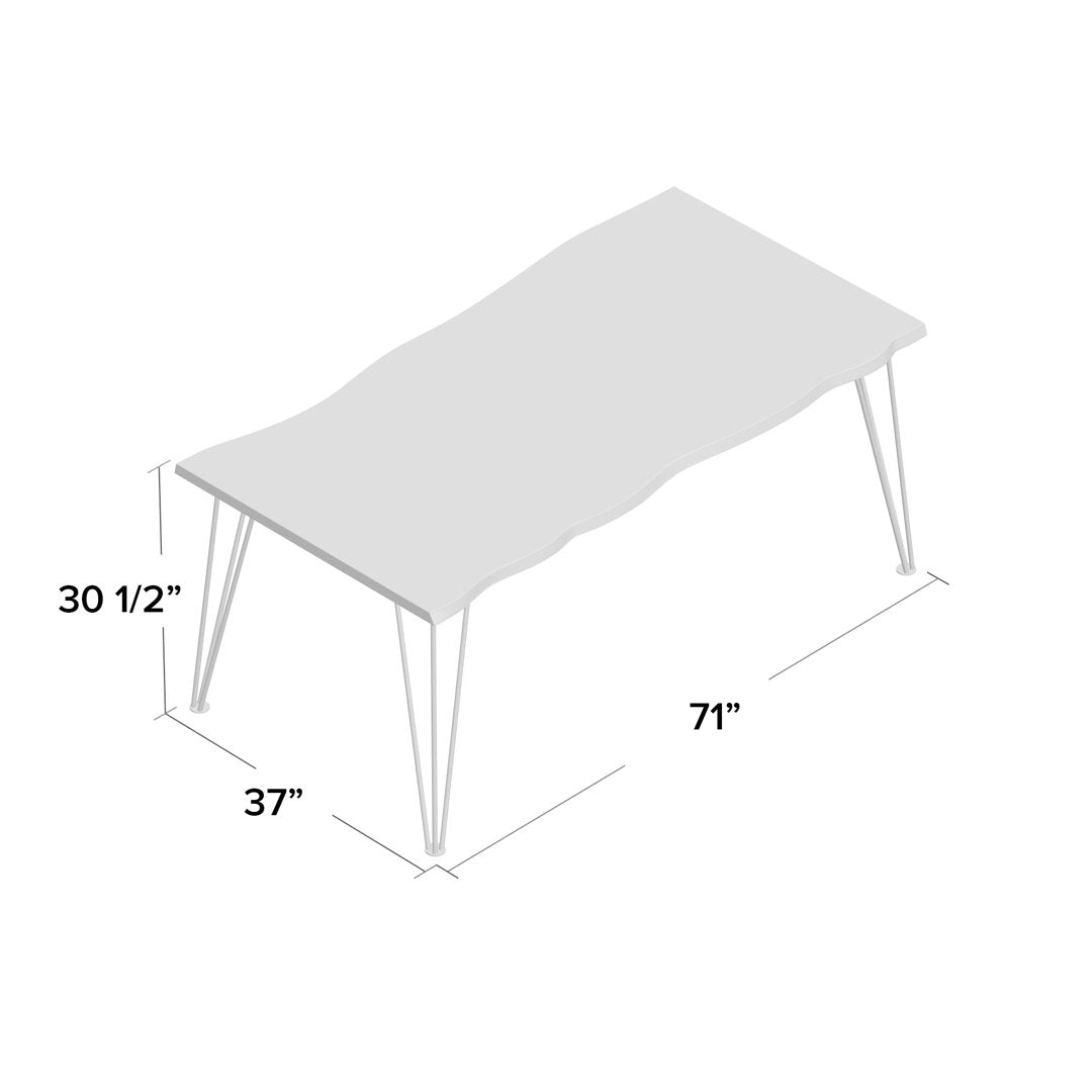 Donny Solid Wood Dining Table Ivy Bronx