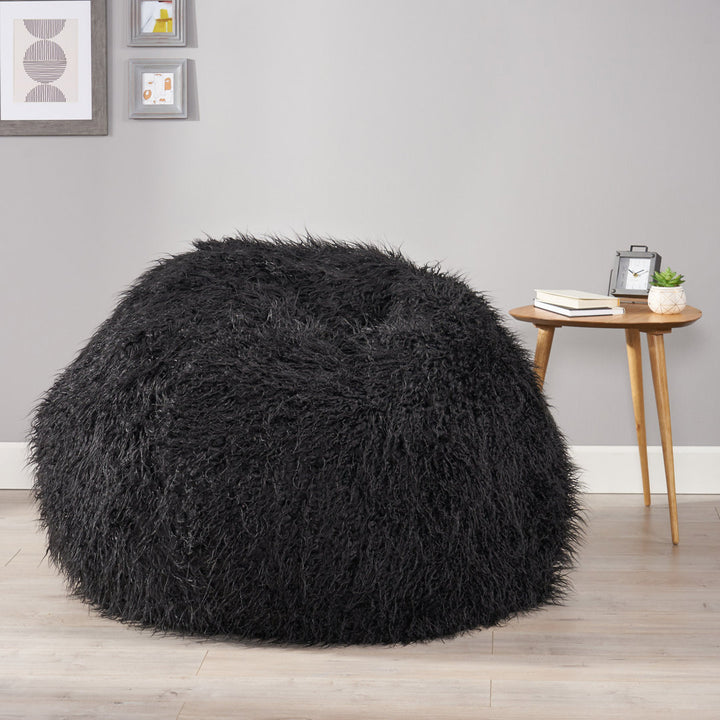 Large Classic Bean Bag Mercer41 Fabric: Black Polyester