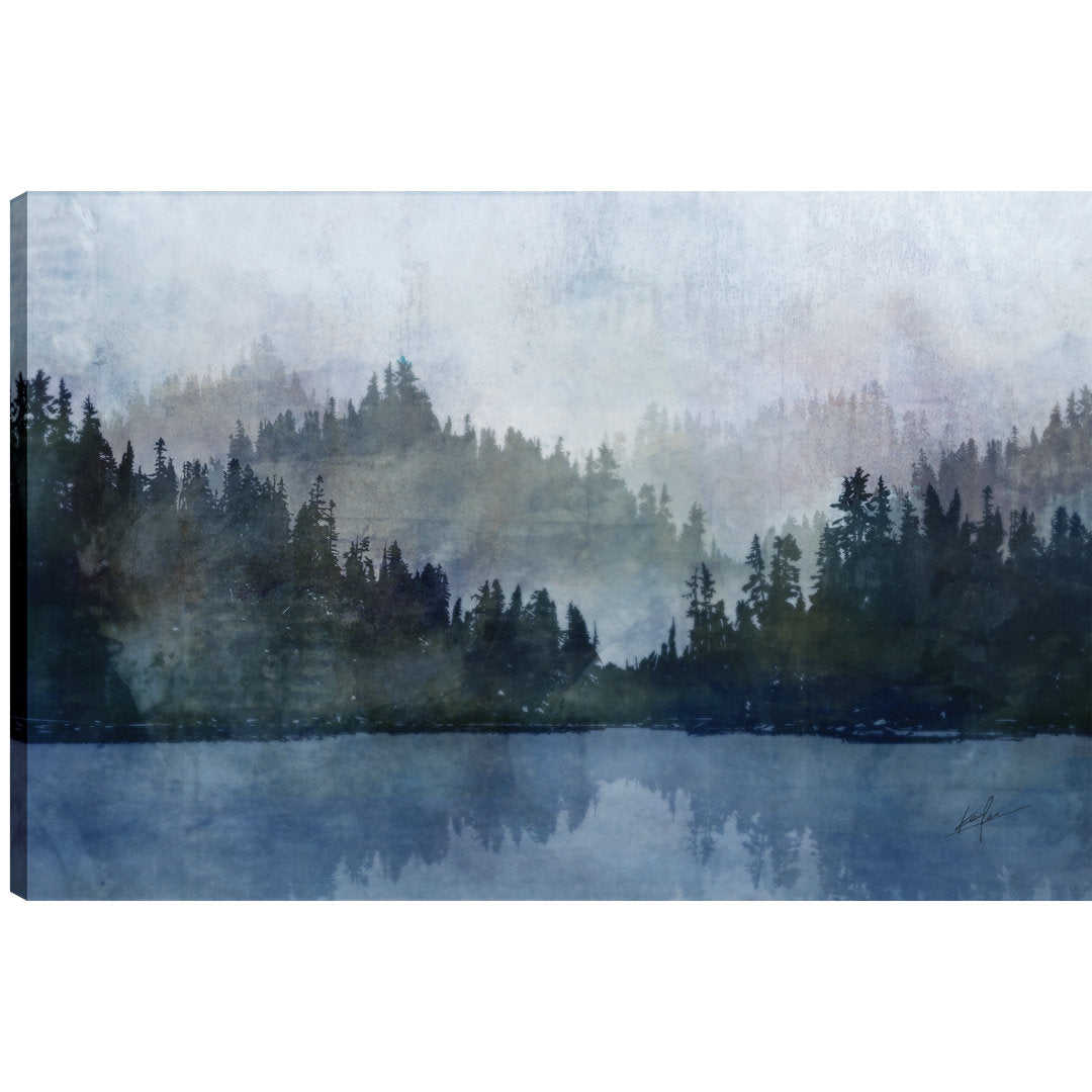Blue Lake' Painting Print on Canvas Latitude Run®