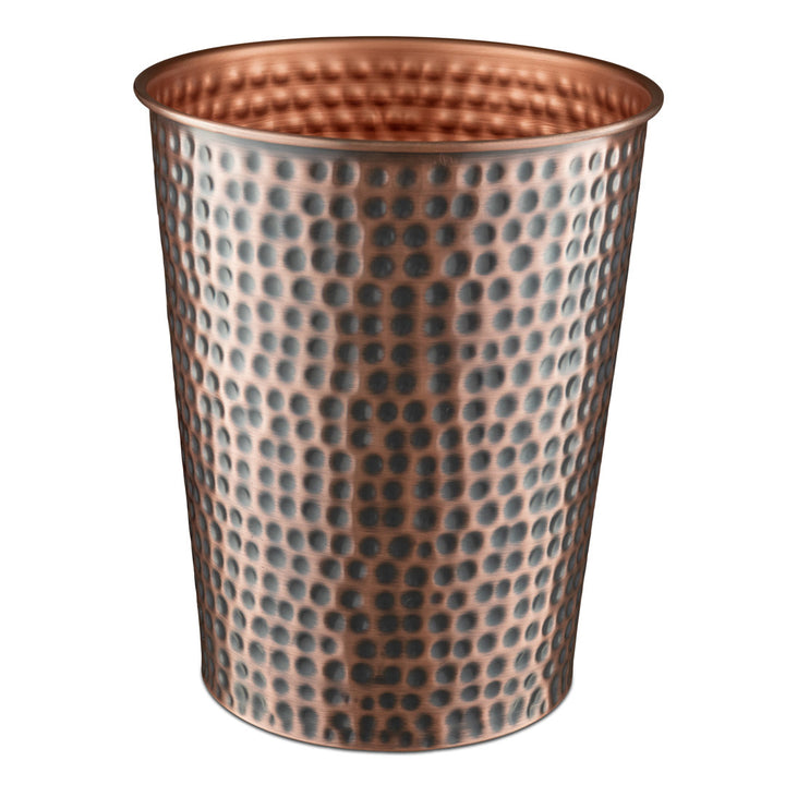 Hand Hammered Metal 1.7 Gallon Waste Basket Monarch Abode Color: Copper