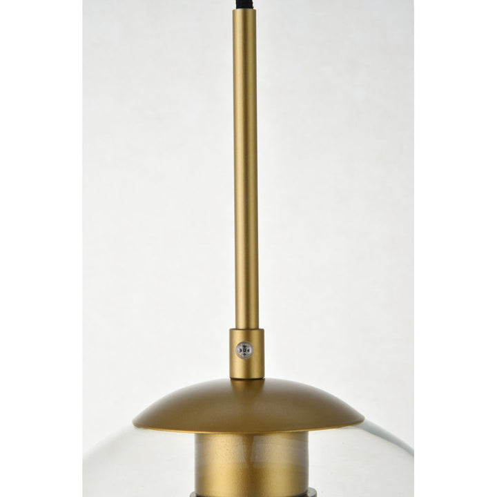 Snead 1 - Light Single Globe Pendant Mercury Row® Shade Color: Clear Size: 68" H x 7.9" W x 7.9" D Base Finish: Gold