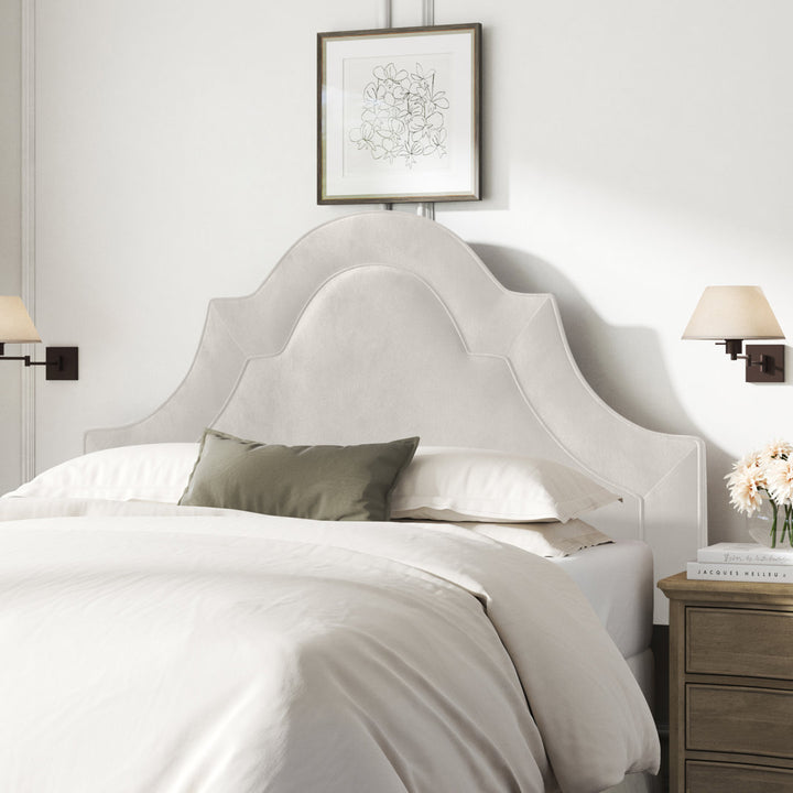 McAfee Velvet Upholstered Panel Headboard Kelly Clarkson Home Size: California King Upholstery: Bella Light Gray Performance Velvet