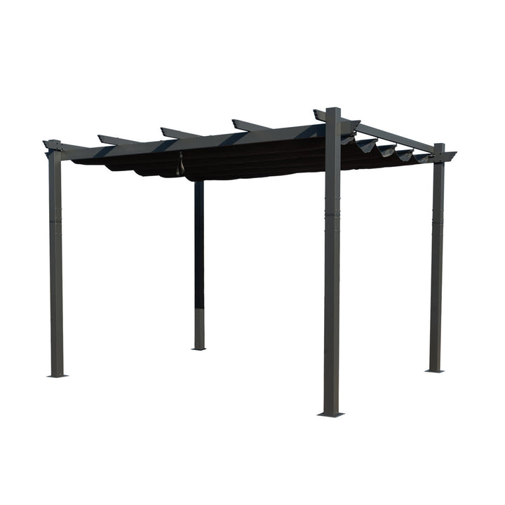 Atlantics Outdoor Retractable Pergola with Sun Shade Canopy 10' x 13' Kozyard Color: Gray