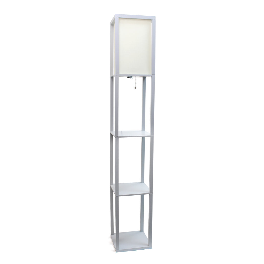 Abeyta 62.75" Column Floor Lamp Mercury Row® Teen Bulb Included: No, Base Finish: Gray