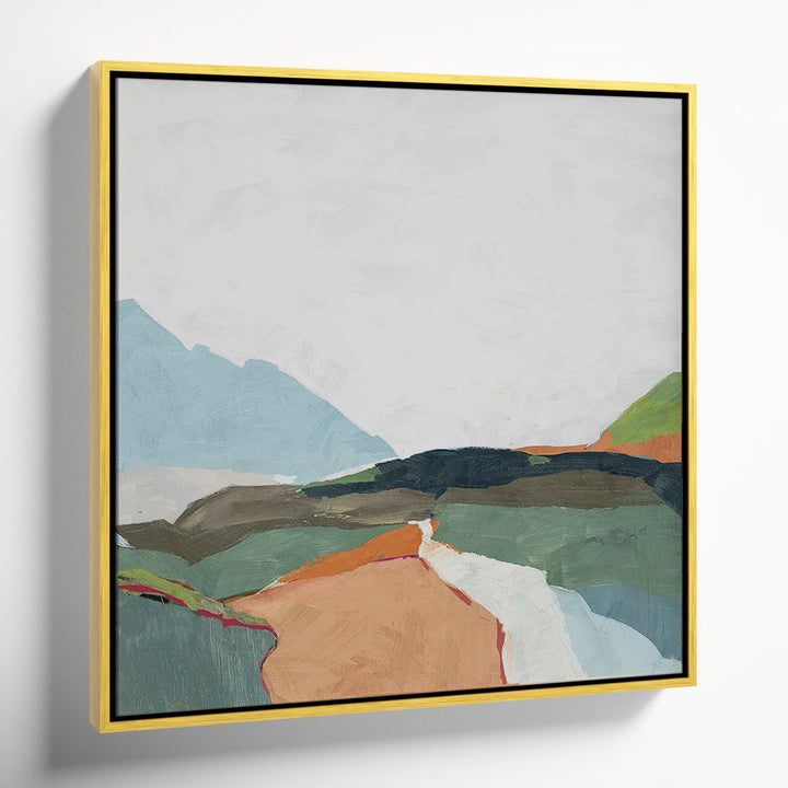 April Morning - Floater Frame Painting on Canvas Joss & Main Size: 25.5" H x 25.5" W x 2" D Format: Gold
