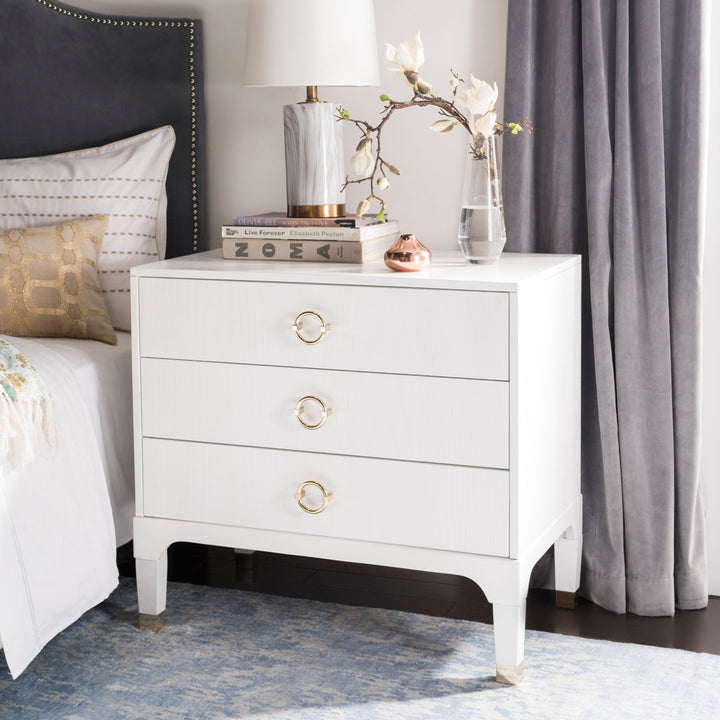 Quincy 3 - Drawer Nightstand Joss & Main Color: White