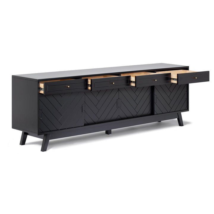Anja 79'' Media Console AllModern Color: Black