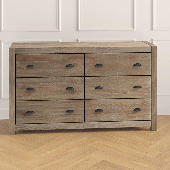 Montauk 6 Drawer Double Dresser Grain Wood Furniture Color: Driftwood