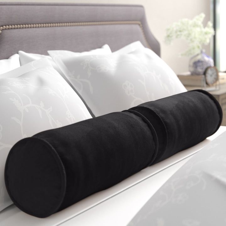 Bolster Pillow (Set of 2) Blazing Needles Color: Black