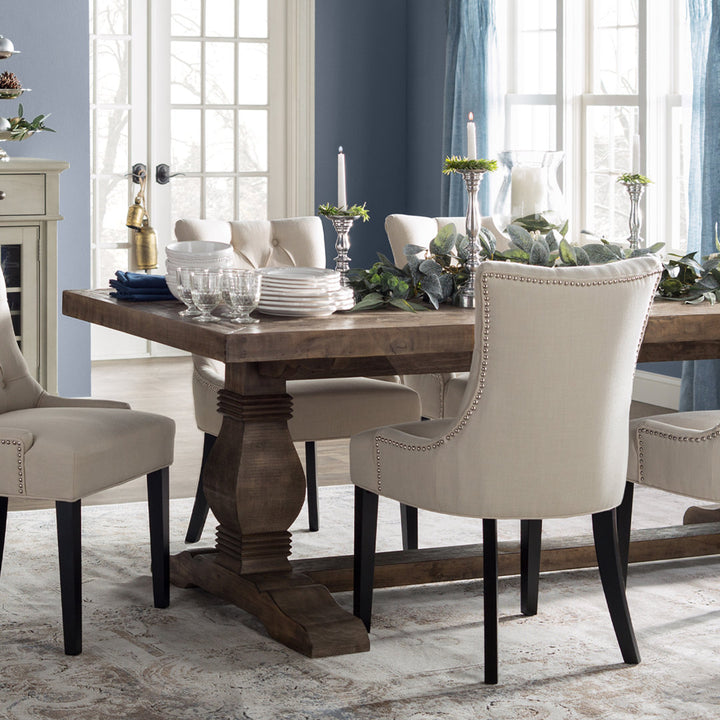 Kinston 94" Solid Wood Dining Table Birch Lane™ Color: Distressed Brown