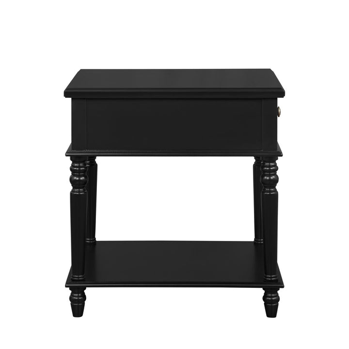 Birkley End Table with Storage Drawer Sand & Stable™ Color: Black