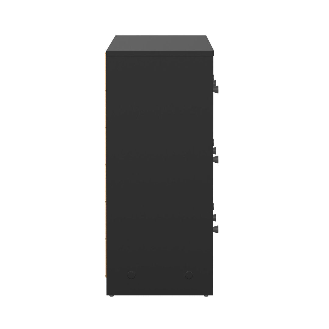 Guilford 6 Drawer 56.34" W Double Dresser Wade Logan® Color: Black