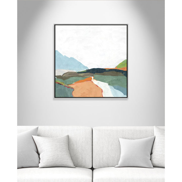 April Morning - Floater Frame Painting on Canvas Joss & Main Size: 31.5" H x 31.5" W x 2" D Format: Silver