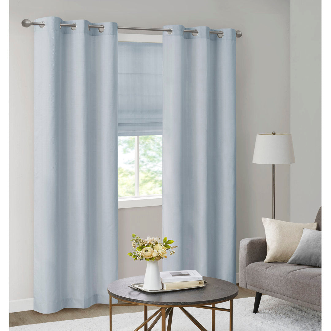 Galen Basketweave Cordless Room Darkening Roman Shade Madison Park Length & Width: 39"W x 64"L