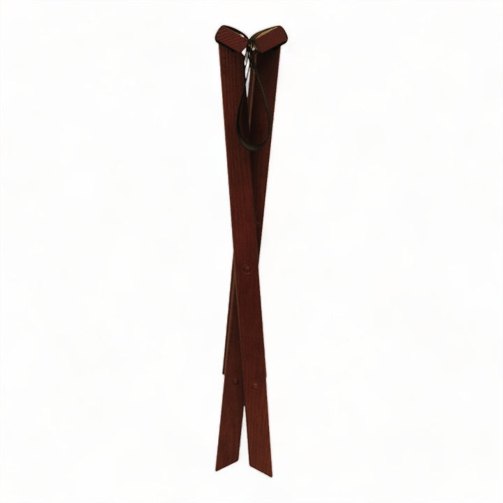 Folding Wood Luggage Rack Wooden Mallet Color: Mahogany Fabric: Black