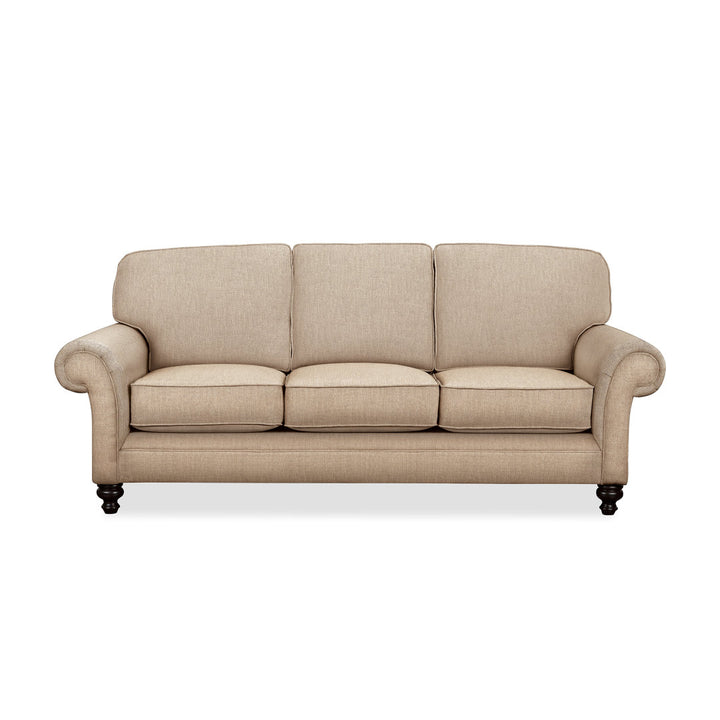 Gaige 88" Rolled Arm Sofa with Reversible Cushions Wayfair Custom Upholstery™ Fabric: Drusky Moonglow Sustain® Basketweave