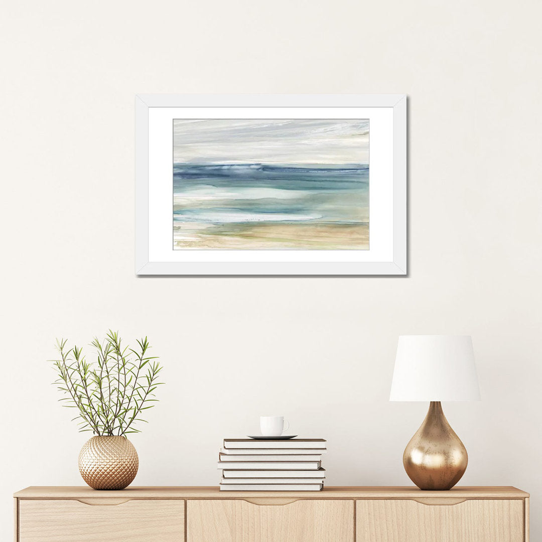Ocean Breeze by Carol Robinson Painting Print The Twillery Co.® Size: 16'' H x 24'' W x 1'' D Format: White Framed Paper, Mat Included: White