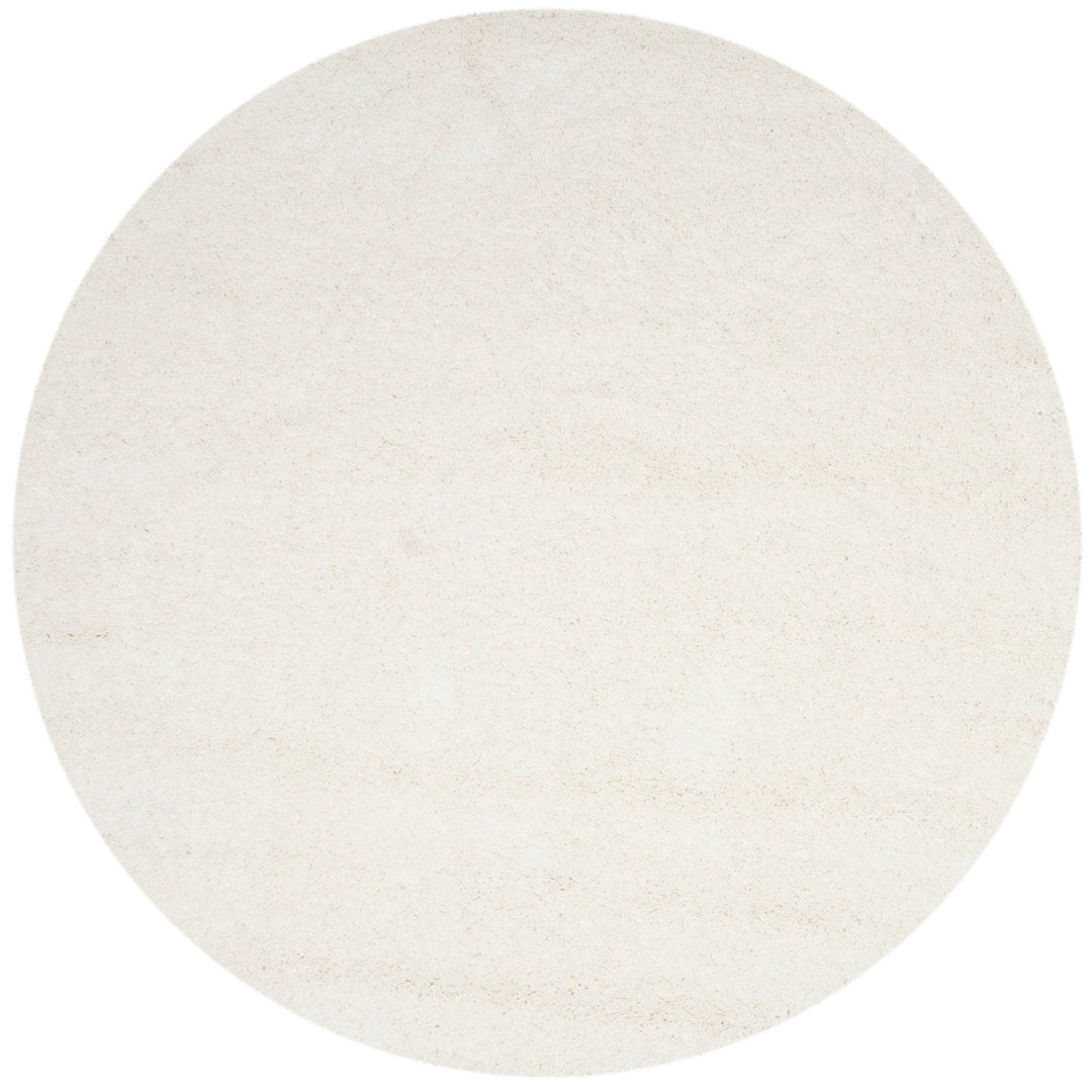 Assar White Area Rug Wade Logan® Rug Size: Round 9'