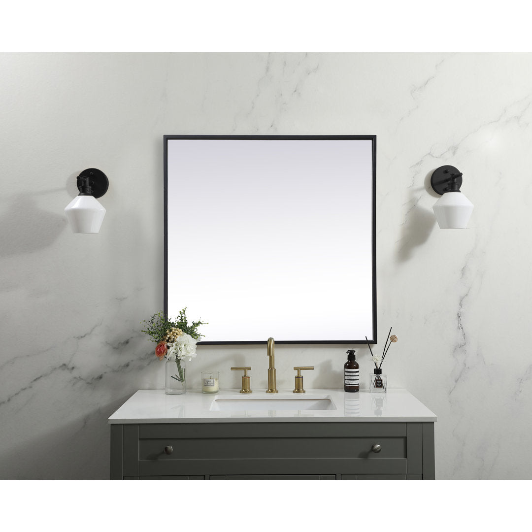 Valparaiso Accent Mirror Wade Logan® Size: 24"  x 24"  Finish: Black