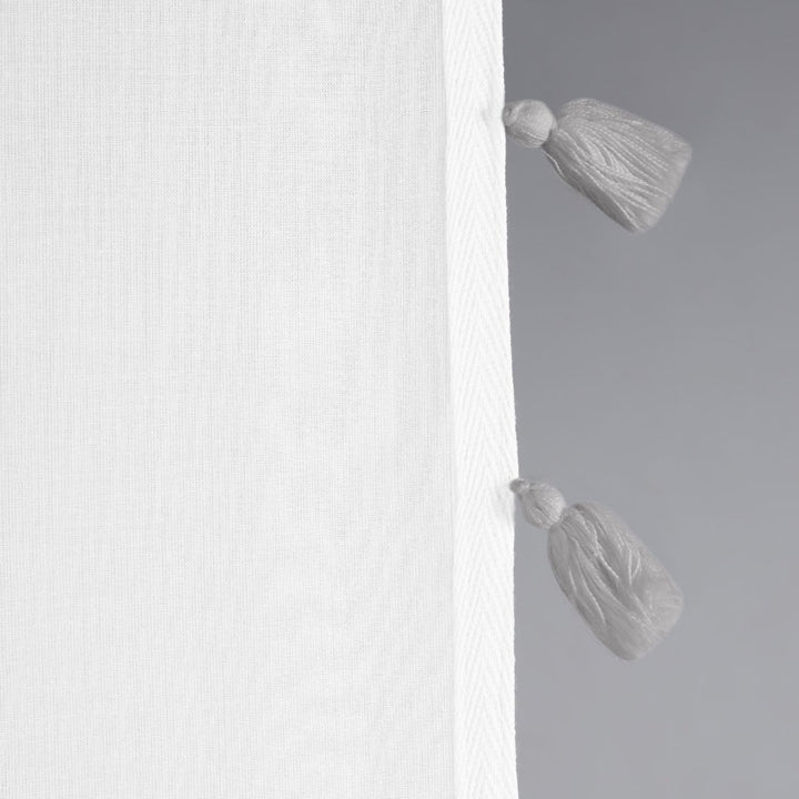 Brackett 100% Cotton Solid Semi-Sheer Rod Pocket Single Curtain Panel Dakota Fields Curtain Color: Gray