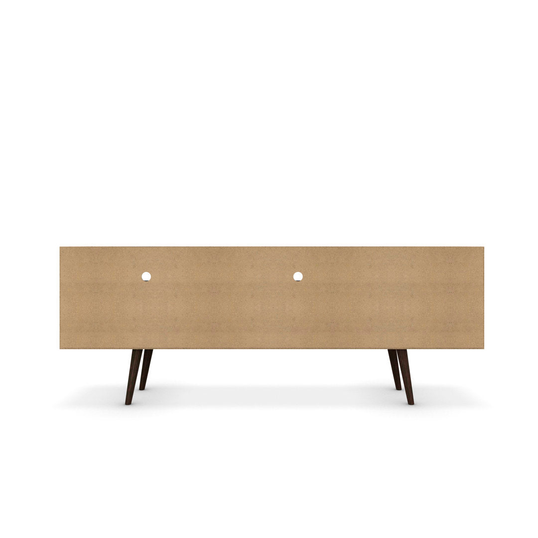 Darryl TV Stand Zipcode Design™ Color: White/Rustic Brown
